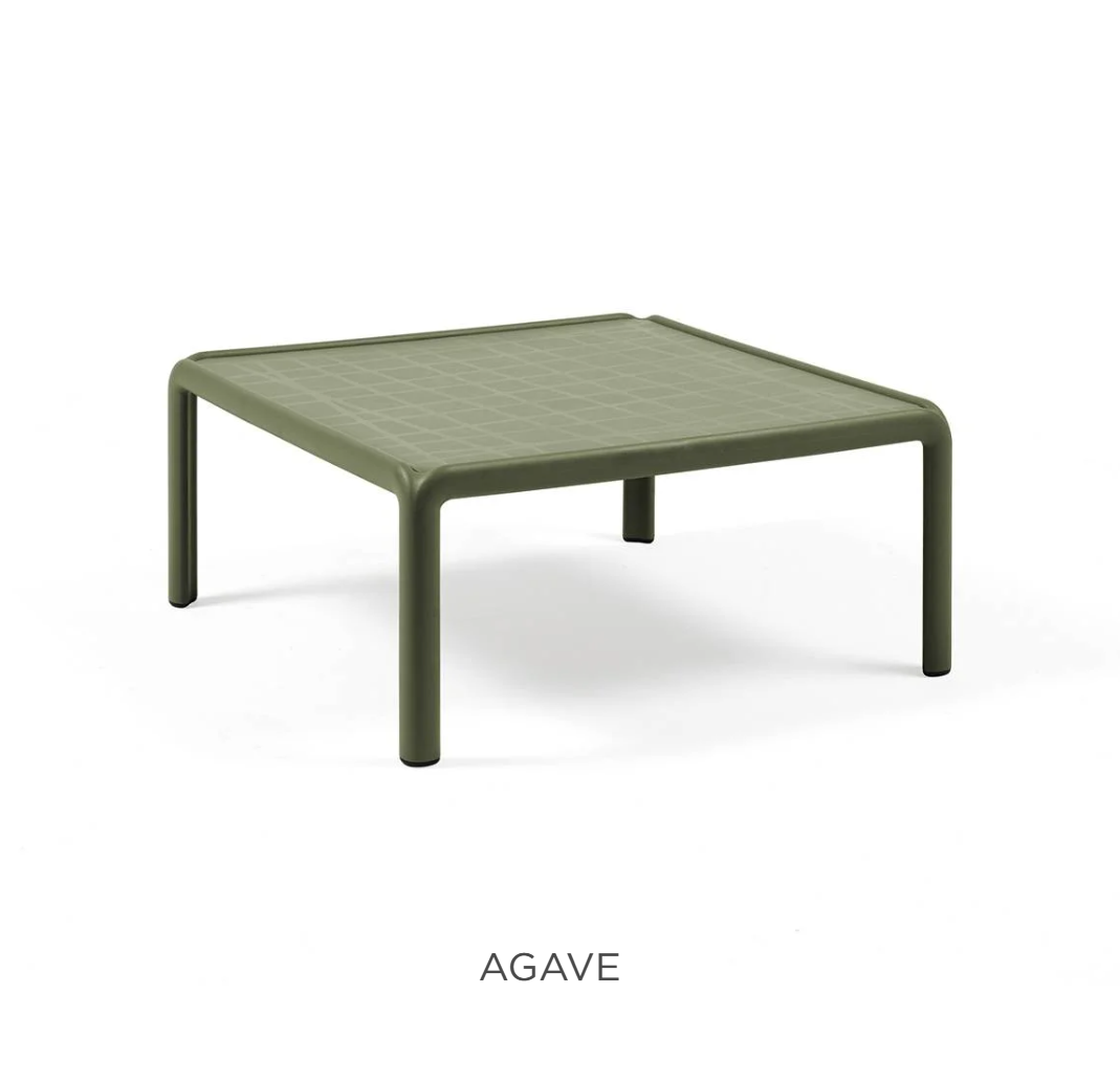 Nardi Komodo Tavolino outdoor coffee table with modular design, featuring a sleek surface for patio outdoor use.