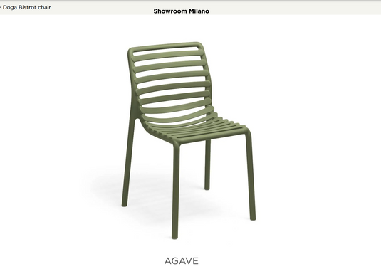 Nardi Doga Bistrot outdoor chair with a woven design and curved armrests, suitable for patio or garden seating.