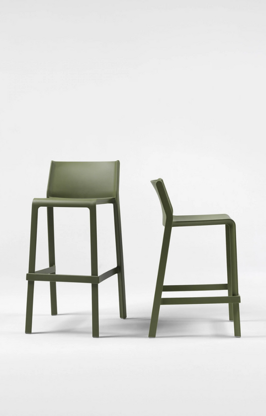 Nardi outdoor Agave Trill Mini Stool, compact outdoor counter stool with a modern design, suitable for garden or patio use