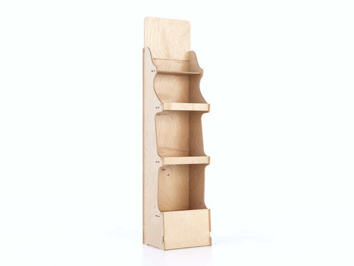 Albus Bottle and Product Display Stand with 4 Shelves