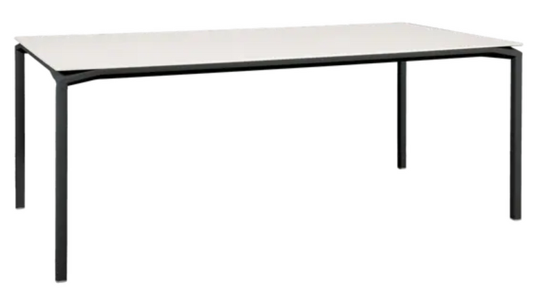 Load image into Gallery viewer, Fermob CALVI AERIS mineral dining table in antracit color, 195 x 95 cm, eight-seater with modern table top design.
