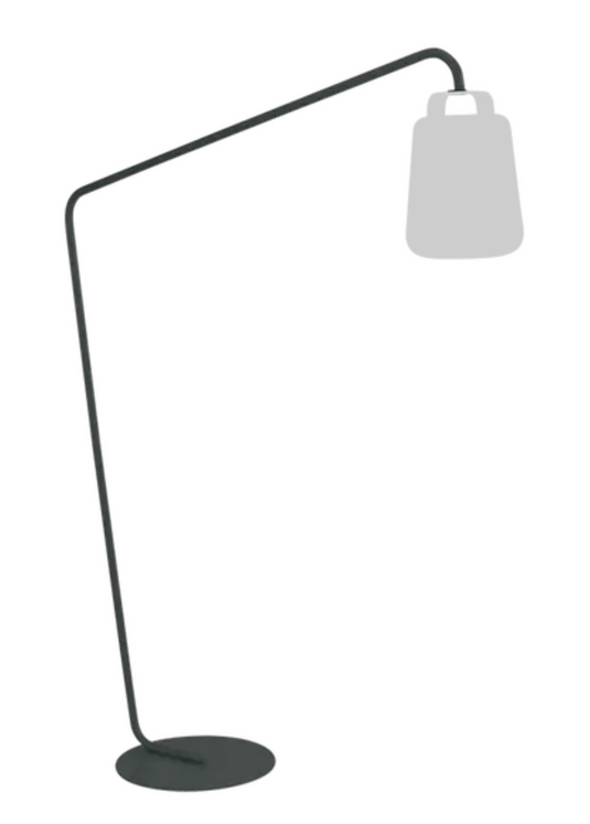 Antracite Fermob BALAD² Offset Stand lamp stand with sleek, modern design for indoor or outdoor lighting.