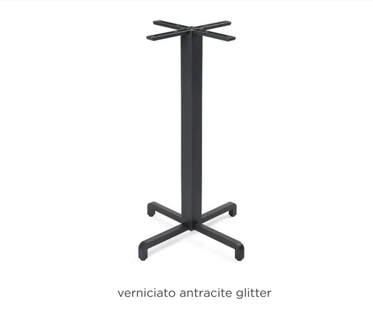 Nardi Antracite Base Fiore high table leg for outdoor restaurant tables, sturdy and stylish Nardi outdoor table support.