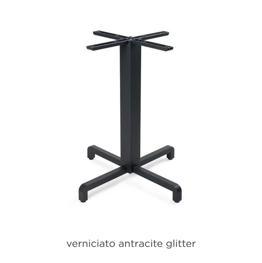 Nardi Base Fiore table leg in antracite finish, designed for hotel and restaurant patio furniture, sturdy and stylish.