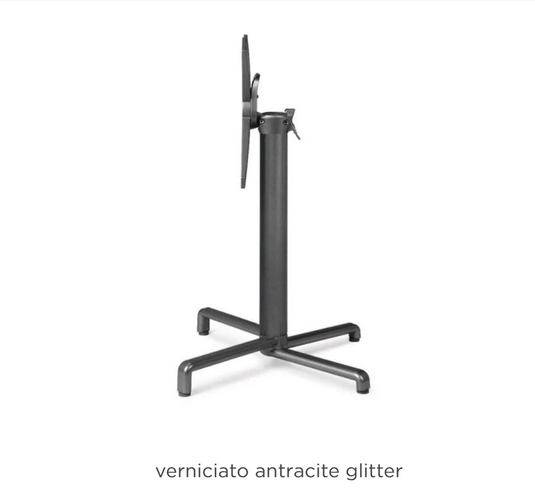 Nardi Base Scudo foldable table leg in antracite, designed for Nardi base tables, suitable for hotel furniture and versatile use