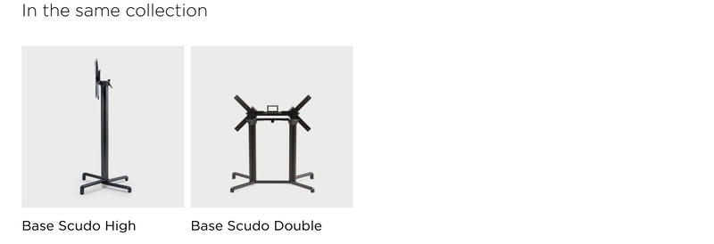 Load image into Gallery viewer, Nardi Base Scudo foldable table leg in antracite color, designed for Nardi base tables, showcasing a sturdy, modern furniture component.
