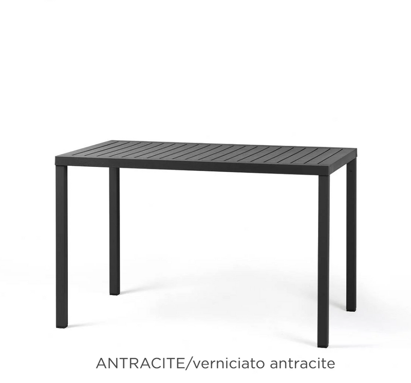 Load image into Gallery viewer, Antracite Nardi Cube 120x70 outdoor contract table showing a sturdy rectangular table with a smooth surface, suitable for restaurant settings.
