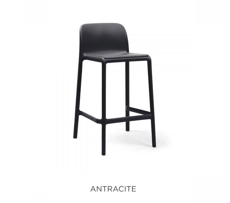 Load image into Gallery viewer, Nardi Faro mini counter stool with antracite finish, modern high bar stool design, sleek and stylish for contemporary spaces
