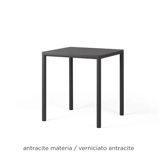 Outdoor Piave 70 Nardi Contract Table by Custom Wood Designs featuring an antracite finish and sturdy wooden construction.