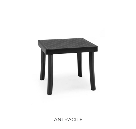 Antracite Nardi Rodi low outdoor table with a sleek, modern design, perfect for garden or patio settings.