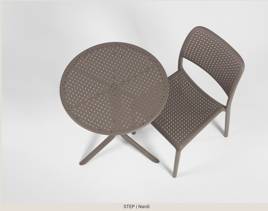 Nardi outdoor expandable dining table with low height, in antracite finish, suitable for garden and patio use by Custom Wood Designs