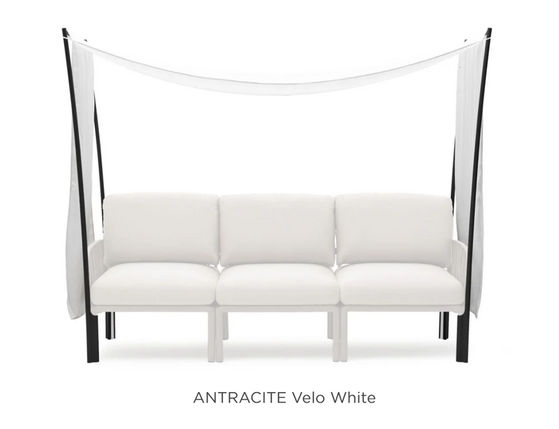 Load image into Gallery viewer, Antracite Komodo Ombra 3 sunshade attached to Nardi sofa accessories, providing stylish shade and outdoor comfort.
