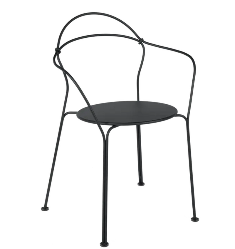 Load image into Gallery viewer, Fermob Airloop lounge chair with antracite metal frame, outdoor furniture, modern design, suitable for patio or garden seating.
