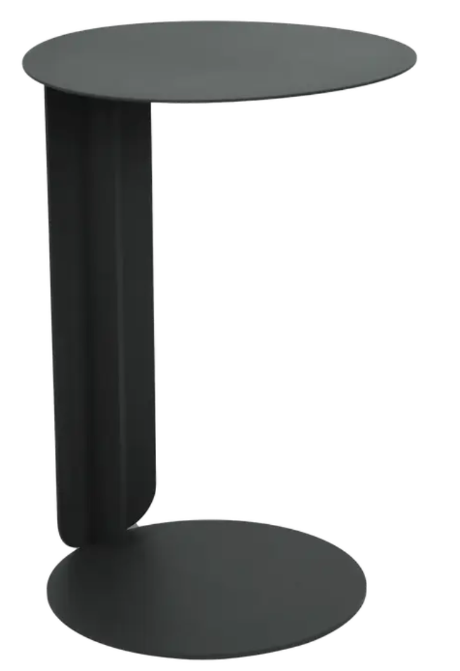 Load image into Gallery viewer, Antracite Fermob Bebop Offset Table made of metal, outdoor furniture with a sleek, modern design.
