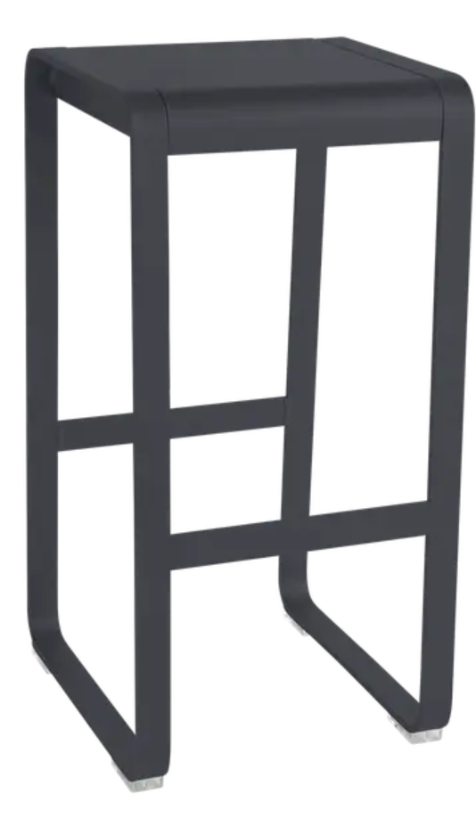 Load image into Gallery viewer, Fermob Bellevie high bar stool in anthracite color with a sleek, modern outdoor design and sturdy metal frame.
