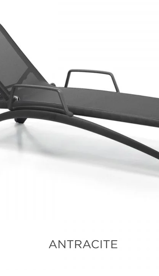 Load image into Gallery viewer, Antracite Atlantico armrest for Nardi sun lounger, showing a sleek, durable plastic armrest attached to the outdoor sun lounger.
