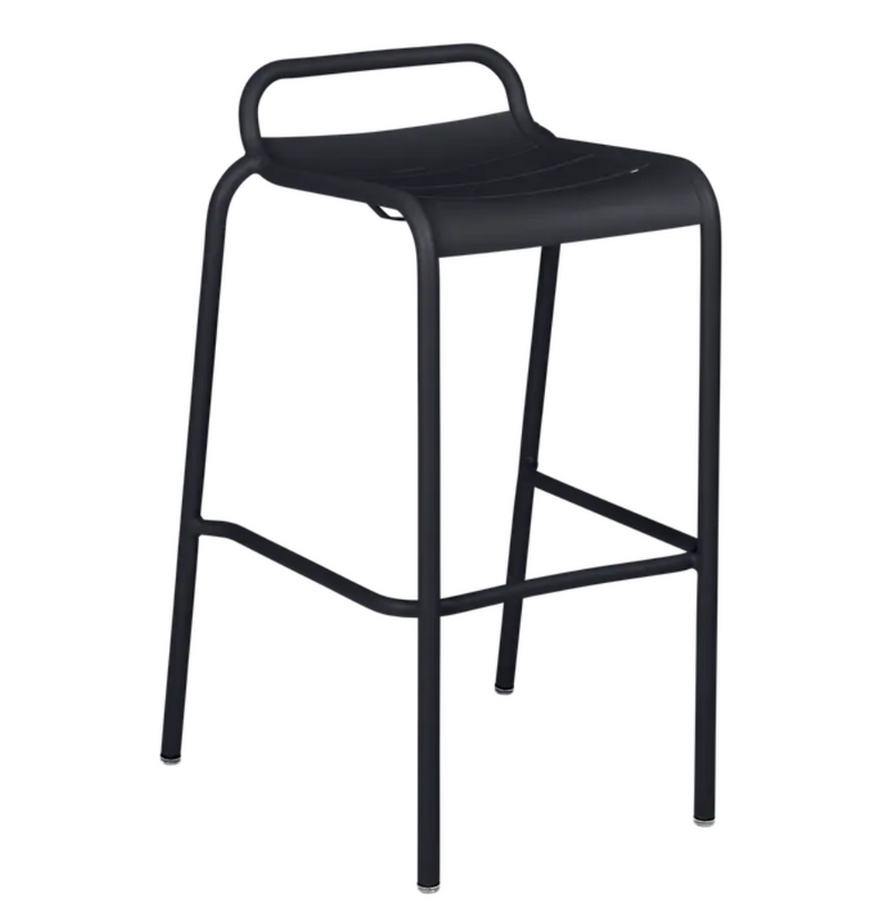 Load image into Gallery viewer, Fermob Luxembourg bar stool in antracite finish, outdoor dining furniture with a modern design for restaurant or home use.
