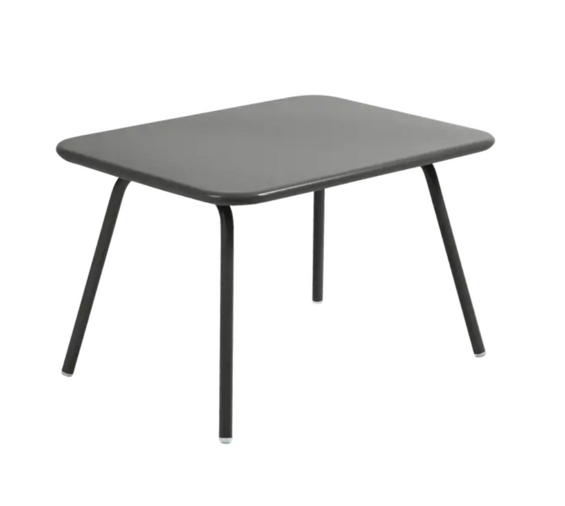 Load image into Gallery viewer, Antracite Fermob Luxembourg kid's children’s table with corner design, suitable for children’s dining or play areas.
