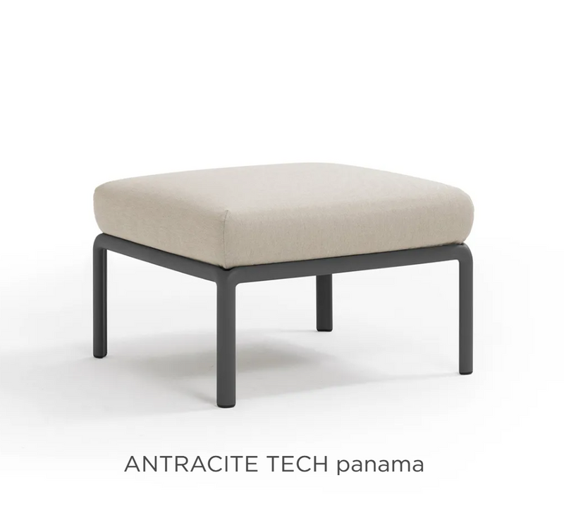 Load image into Gallery viewer, Nardi Komodo Pouf in Antracitetech, part of the Komodo outdoor sofa section, showing a modern, modular outdoor seating piece.
