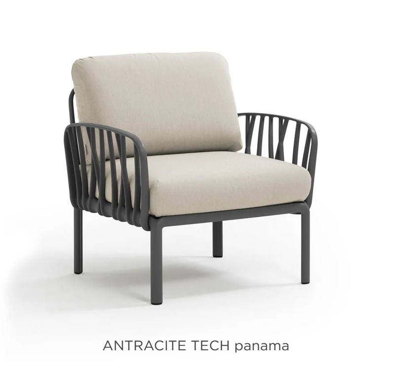 Load image into Gallery viewer, Nardi Komodo modular outdoor armchair by Custom Wood Designs, featuring sleek antracite finish and modern outdoor sofa design.
