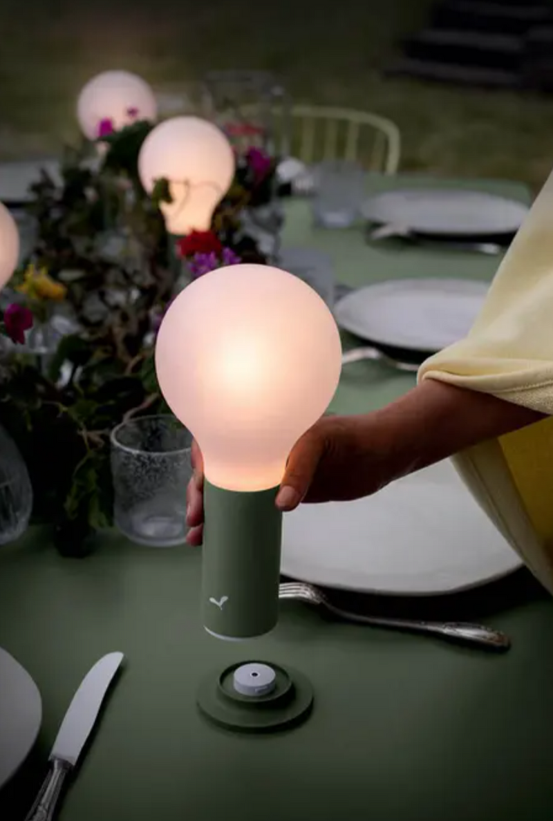 Load image into Gallery viewer, Fermob APLÔ Lamp H.24 with magnetic base, modern outdoor lighting fixture with sleek design and sturdy magnet for versatile use.
