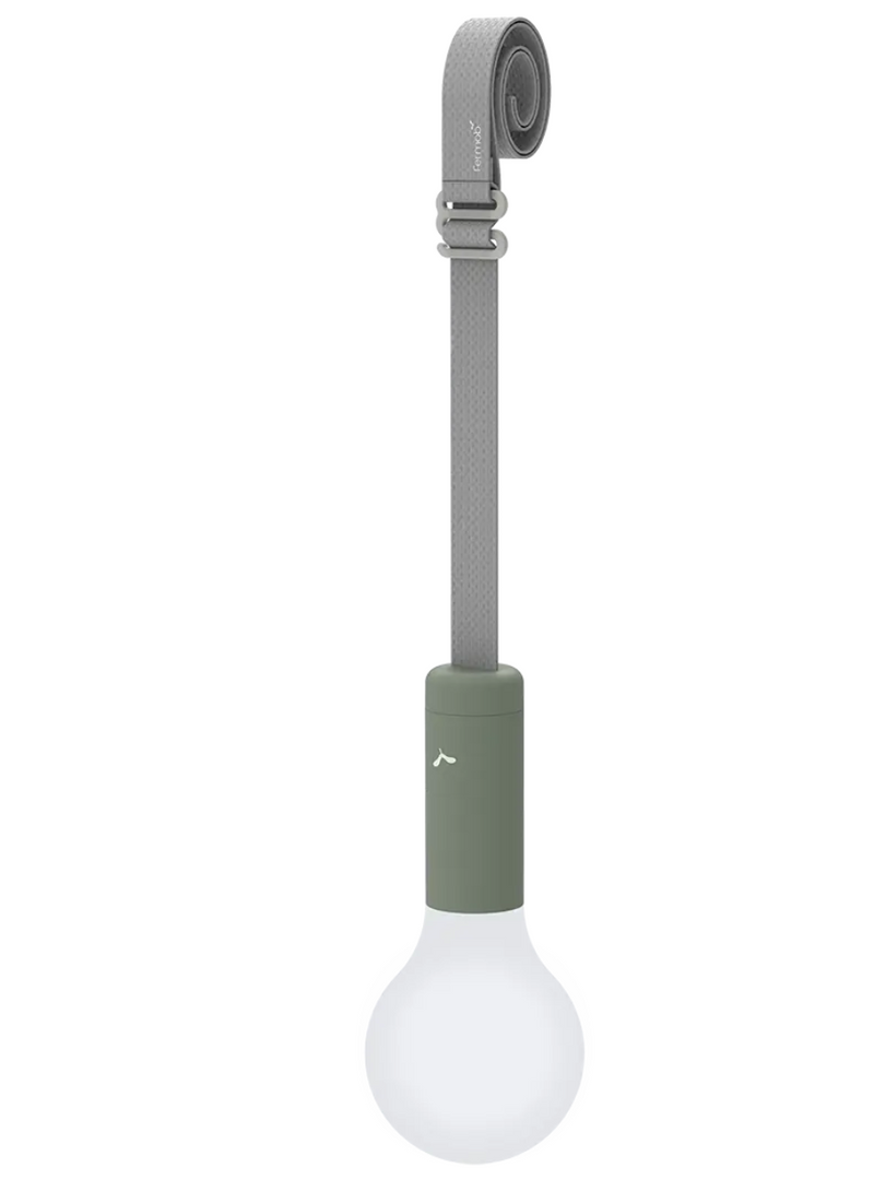 Load image into Gallery viewer, Fermob APLÔ H.24 suspended rechargeable lamp with strap, hanging from ceiling, modern design, ideal for ambient lighting
