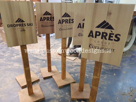 Cedar Promotional and Directional Signs for Apres