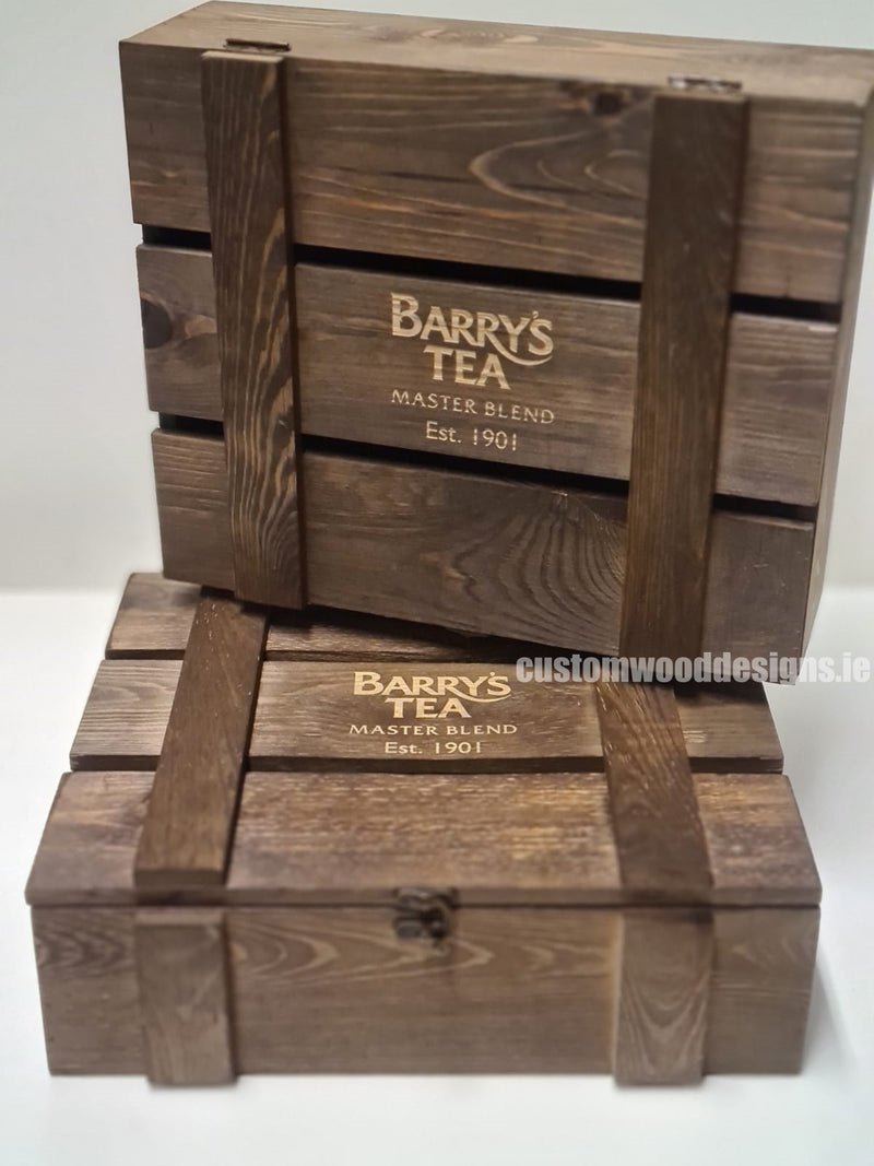 Load image into Gallery viewer, Rustic 3 Bottle Box - Brown x 25 Corporate Gift Box with Wood Wool Custom Wood Designs __label: Multibuy box corporate gift hamper triple wine box wood wool BAB5FE_1
