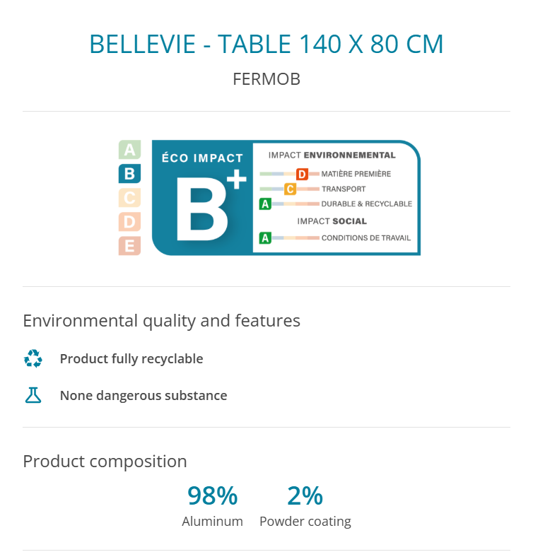 Load image into Gallery viewer, BELLEVIE Table 140 x 80 cm Four Seater
