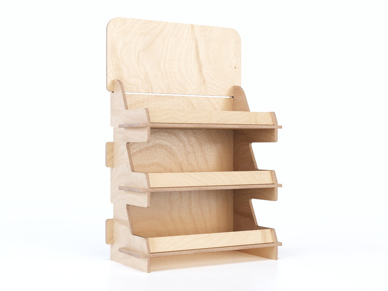 Load image into Gallery viewer, Banco 3 three-shelf unit crafted from 9mm eucalyptus wood.
