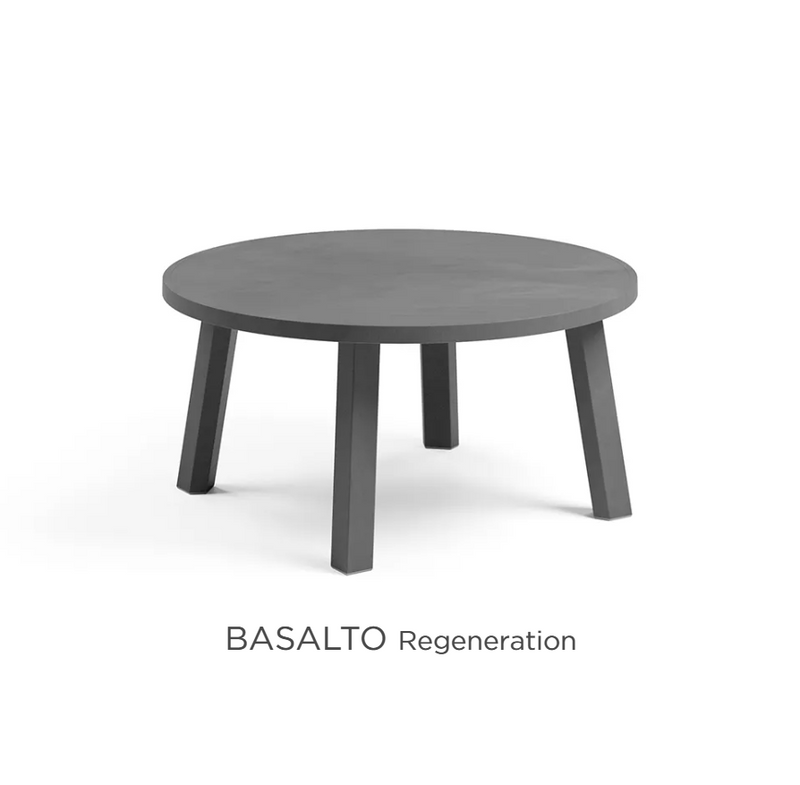 Load image into Gallery viewer, Nardi Maximo Tavolino 60 mini round coffee table with a dark Basalto finish, modern outdoor furniture design.
