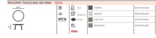 Maximo Tavolino Mini 70 Round Outdoor Table-Coffe Table