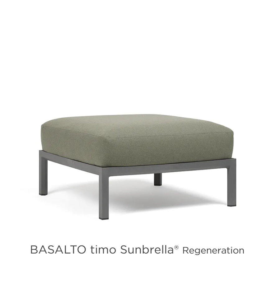 Nardi Maximo Pouf modular seating element, outdoor Basalto Timonard modular sofa footstool, luxury furniture for outdoor relaxation