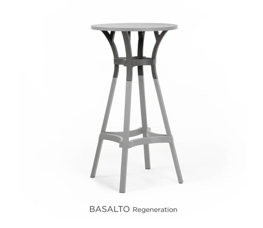 Nardi ReGen Kit Combo High outdoor stool in Basalto Terra with sleek, durable design for outdoor seating.
