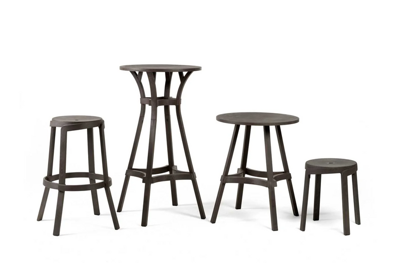 Load image into Gallery viewer, Nardi Basalto Stack Mini Stool outdoor chair, lightweight and durable plastic seating for patio and garden use.
