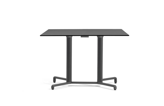 Nardi Base Scudo double folding table leg for tabletop, sturdy metal construction, ideal for versatile Nardi dining tables.