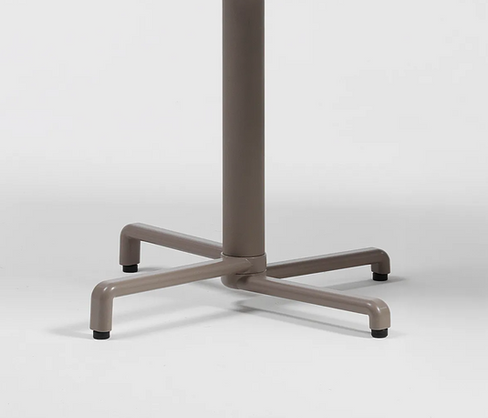 Nardi Base Scudo double folding table leg for Nardi Ireland tables, shown in a natural, sturdy metal design with folding mechanism