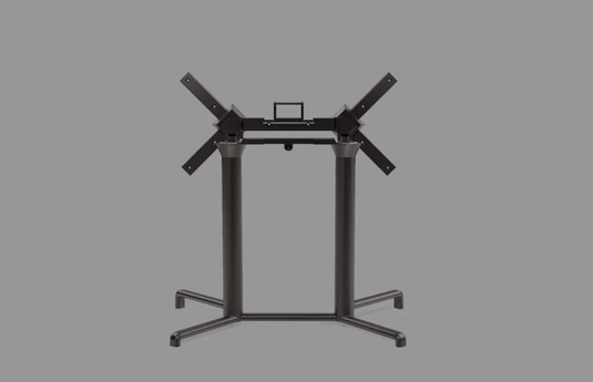 Nardi Base Scudo double folding table leg for restaurant tables, showing sturdy metal support with adjustable height.