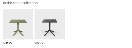Nardi Base Clip Table Base for secure and stable support of outdoor tables, shown in black metal with clip attachment.