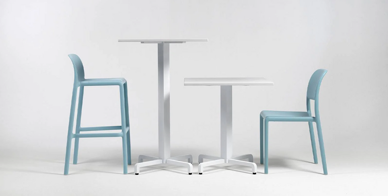 Load image into Gallery viewer, Nardi Fiore high table base leg for outdoor restaurant tables, made of sturdy metal with a sleek, modern design.
