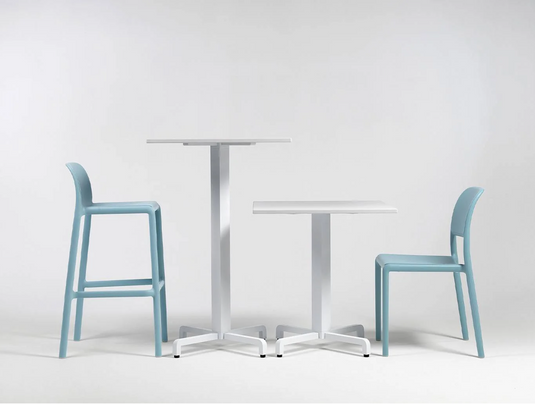 Nardi Base Fiore high table leg for outdoor restaurant tables, sturdy metal construction with a sleek design.