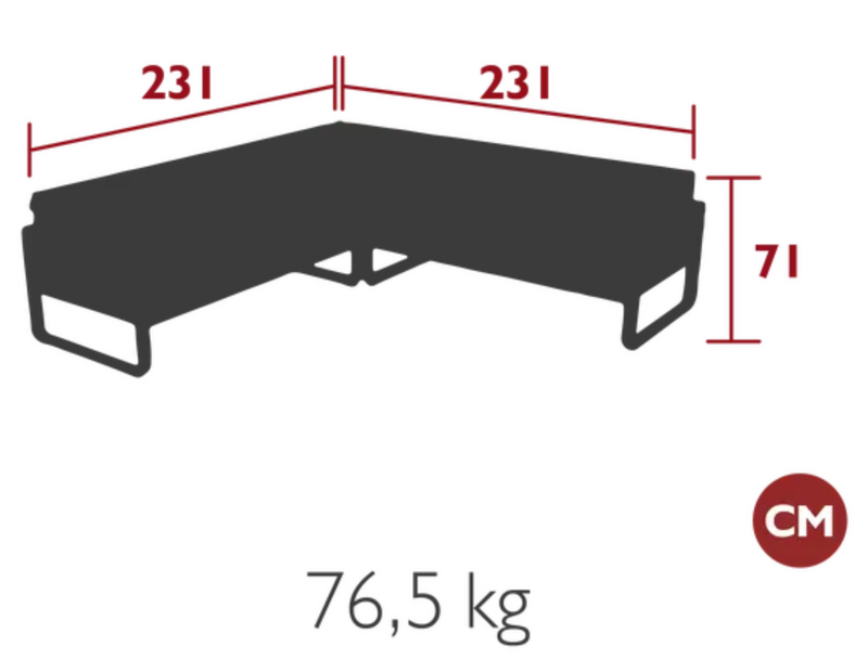 Load image into Gallery viewer, Fermob Bellevie Composition 2 outdoor sofa set with modular lounge chairs and cushions on a patio.
