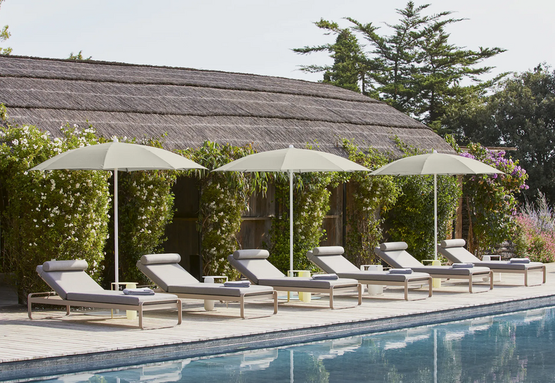 Load image into Gallery viewer, Fermob Bellevie Premium Sunlounger with sleek design and adjustable backrest, ideal for outdoor relaxation and lounging.
