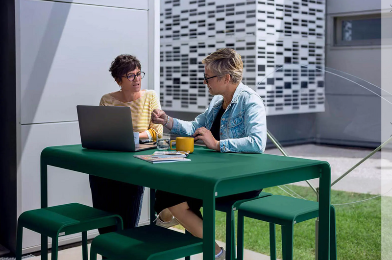 Load image into Gallery viewer, Fermob Bellevie high bar stool with a sleek metal frame and outdoor-friendly design, perfect for stylish outdoor seating.
