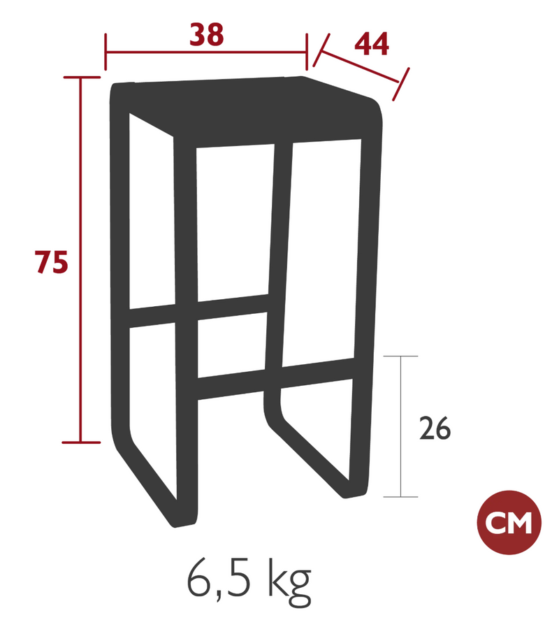Load image into Gallery viewer, Fermob Bellevie high bar stool with a sleek metal frame and modern design, suitable for outdoor or indoor use.
