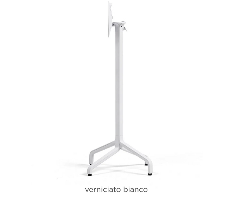 Load image into Gallery viewer, Nardi Base Frasca High Folding table base with handle, designed for outdoor Nardi furniture, in white finish.
