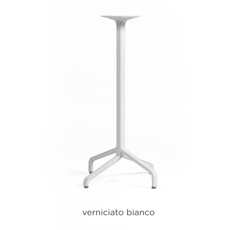 Load image into Gallery viewer, Nardi Base Frasca High Fix Table base in white, sturdy metal design suitable for outdoor or patio tables.
