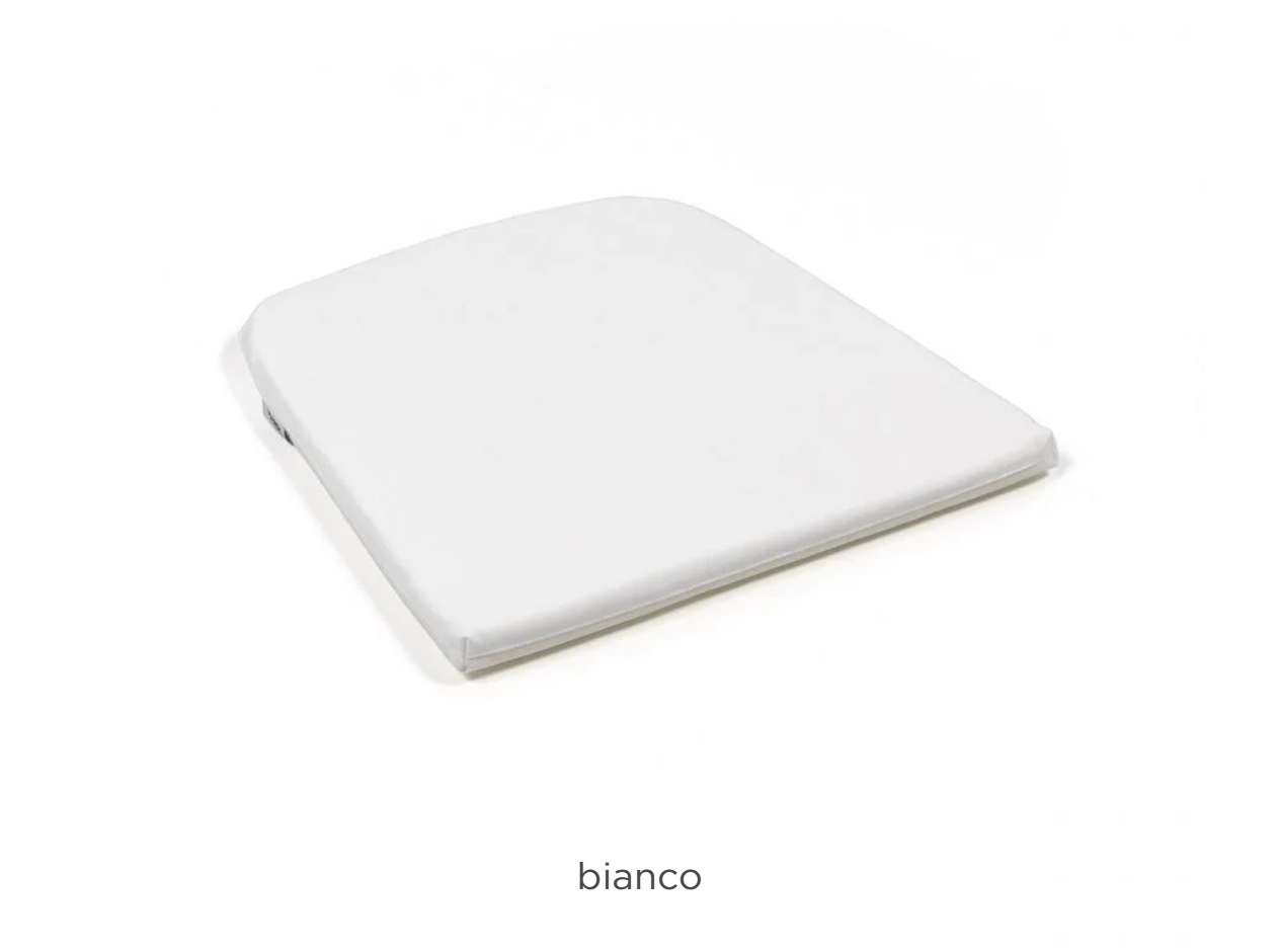 White net cushion for Nardi outdoor chair, designed for comfort and style, perfect for patio or garden seating.