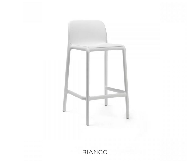 Load image into Gallery viewer, Nardi Faro Mini Counter Stool in white, featuring a sleek high bar design with smooth surface and modern style.
