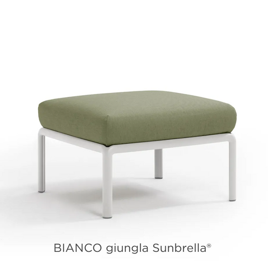 Nardi Komodo Pouf from the Nardi Outdoor Sofa Komodo Section, featuring white textured upholstery and modern outdoor design.